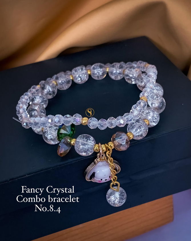 2 Fancy Designer Crystal Combo Bracelets Wholesale Price In Surat
